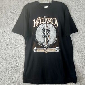 The Finnish Folklore Legend Kalevala Skull Graphic T‎ Shirt Size Large RARE